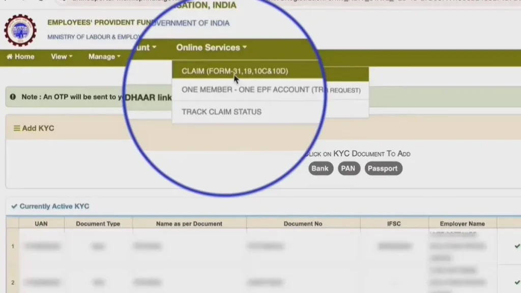 PF Withdrawal Online